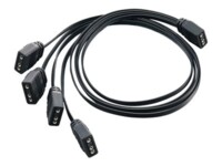 SilverStone 4-1 pin ARGB 4-1 pin ARGB Sort 30cm Splitter til blæser