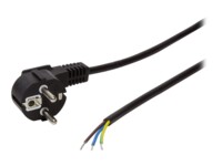 LogiLink Strøm CEE 7/7 (male) - Uisoleret ledning Sort 1.5m Strømkabel