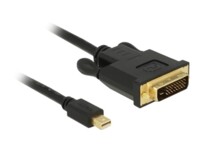 Delock Videoadapterkabel 1m Sort