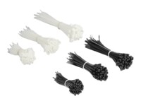 Delock Cable tie assortment box 500 pieces Sort Hvid