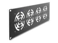 Delock 19' 3U Rack Cover for 4 fans 92 x 92 mm dark grey