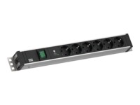 Bachmann Basic Strømfordelingsenhed 6-stik 16A Grå 2m