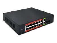 Qoltec 16-porte Gigabit Ethernet PoE