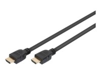 DIGITUS HDMI-kabel med Ethernet 1m Sort