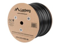 Lanberg CAT 6 Foldet uskærmet snoet par (F/UTP) 305m Bulkkabel Sort