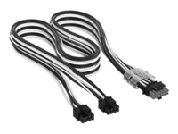 CORSAIR 16-pin PCI Express-strøm (male) - 8 pin PCI Express-strøm (male) Sort Hvid Strømkabel