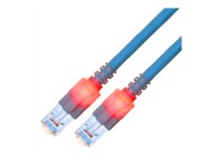 EasyLan DualBoot LED CAT 6 S/FTP, PiMF Patchkabel Himmelblå