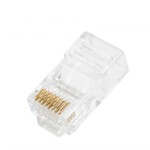 RJ45 Modular plug (8P8C) pass-through, CAT 6, unshielded, AWG 26-24, 100 pieces