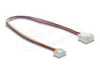 Delock Forlængerkabel til blæserstrøm 30cm Sort Blå Rød Gul