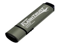 Kanguru FlashTrust Secure Firmware 3.0 16GB USB 3.2 Gen 1 USB stick Sort Grøn