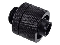 Alphacool Eiszapfen Connector Series Straight Socket 16/10mm Flydende kølesystem kompressionsarmatur 1-pack Sort