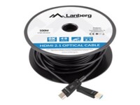 Lanberg HDMI-kabel med Ethernet 100m Sort
