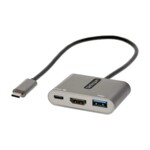 StarTech.com USB C Multiport Adapter, USB-C to HDMI 4K Video, 100W Power Delivery Passthrough Charging, 2-Port USB 3.0 Hub 5Gbps (1xType-C/1xA), USB-C Mini Dock, USB-C Travel Dock - Portable Laptop Docking Station USB-C / Thunderbolt 3 / Thunderbolt 4 Doc