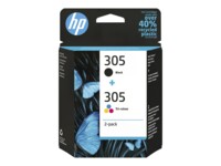 HP 305 Sort Farve (cyan, magenta, gul) Blæk 6ZD17AE#301