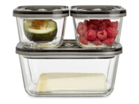 CASO Design VacuBoxx Eco-Set Vakuum-madopbevaringsbeholdersæt Borosilikat-glas Transparent