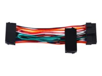 SilverStone Strøm 24 pin ATX (female) - Strøm 24 pin ATX (male) Sort Blå Brun Grøn Rød Hvid Gul 50cm Forlængerkabel til strøm