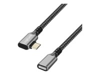 LogiLink USB 3.2 Gen 1 USB Type-C forlængerkabel 2m Sort Grå