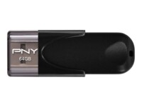 PNY Attaché 4 64GB USB 2.0 USB stick Sort