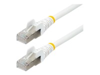 StarTech.com 2m CAT6a Cable - White - Low Smoke Zero Halogen (LSZH) - 10GbE 500MHz 100W ++ Snagless RJ-45 w/Strain Reliefs S/FTP Network Patch Cord CAT 6a S/FTP 2m Patchkabel Hvid