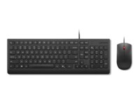 Lenovo Essential Wired Combo Sæt med mus og tastatur Kablet USA med Euro-symbol