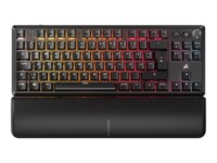 CORSAIR K70 CORE TKL WIRELESS RGB Tastatur Mekanisk Per-tast RGB Trådløs Kablet Tysk