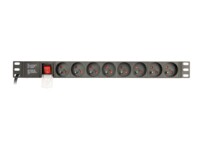EnerGenie EG-PDU-014-F Strømfordelingsenhed 8-stik 16A Sort 3m