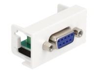 Delock Easy 45 Modul D-Sub 9 Pin Buchse zu 6 Pin Terminalblock 22,5 x 45 mm