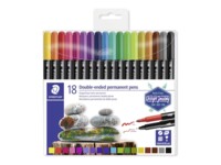 STAEDTLER 3187 Dobbeltspids-markør Assorteret