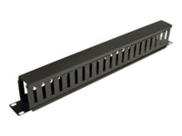 Tripp Lite Rack Enclosure Horizontal Cable Manager (finger duct) 1URM Stativkabeladministrationskanal med dække Sort