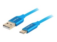 Lanberg Premium USB Type-C kabel 1m Blå