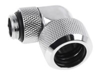 Alphacool Eiszapfen 16 mm HardTube compression fitting 90° rotatable G1/4 Flydende kølesystems kompresseion vinklet fitting 1-pack Sølv