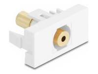 Delock Easy 45 Module stereo jack female 3.5 mm 4 pin to stereo jack female 3.5 mm 4 pin gold plated white