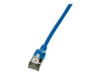 LogiLink Ultraflex SlimLine CAT 6a Shielded PIMF 2m Patchkabel Blå RAL 5015