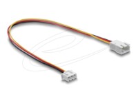 Delock Forlængerkabel til blæserstrøm 30cm Sort Rød Gul