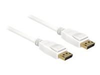 Delock DisplayPort kabel 1m Hvid