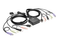Eaton Tripp Lite series 2-Port USB/HD Cable KVM Switch with Audio/Video, Cables and USB Peripheral Sharing KVM / audio / USB switch