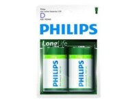 Philips LongLife D-type Standardbatterier 2