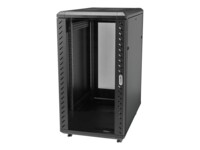 StarTech.com 18U 19' Server Rack Cabinet - 4 Post Adjustable Depth (6-32') Locking Knock Down Enclosure - Mobile w/Glass Door & Casters Rack Sort