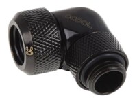 Alphacool Eiszapfen 13 mm HardTube compression fitting 90° rotatable G1/4 Flydende kølesystems kompresseion vinklet fitting 1-pack Sort
