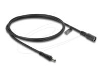 Delock DC Extension Cable 5.5 x 2.1 mm male to female with bayonet lock 18 AWG 1 m black