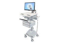 Ergotron StyleView Vogn med hjul LCD-display/tastatur/mus/CPU/notebook/stregkodescanner Op til 24'