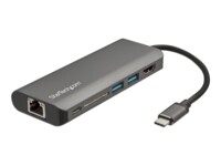 StarTech.com USB C Multiport Adapter - USB-C Travel Dock to 4K HDMI, 3x USB 3.0 Hub, SD/SDHC, GbE, 60W PD 3.0 Pass-Through - USB Type-C/Thunderbolt 3 - Upgraded Version of DKT30CSDHPD (DKT30CSDHPD3) USB-C Dockingstation