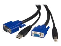 StarTech.com 10 ft 2-in-1 Universal USB KVM Cable - 10ft VGA KVM Cable - 10ft USB KVM Cable - 10ft KVM Cable (SVUSB2N1_10) Video / USB kabel