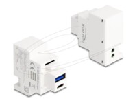 Delock Keystone Module with USB Type-A and USB Type-C™ Charging Port PD 20 W white