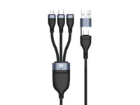 Conceptronic ETTA05B15 USB-C to USB C/Micro-USB B/Lightning 1,5m Sort