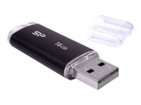 SILICON POWER Ultima U02 16GB USB 2.0 USB stick Sort Transparent