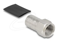 Delock F plug for crimping RG-6 with matching shrink tube