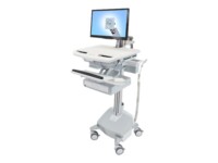 Ergotron StyleView Vogn med hjul LCD-display/tastatur/mus/CPU/notebook/stregkodescanner Op til 24'