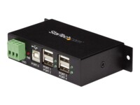 StarTech.com Rackmount USB 2.0 Hub - 4 Port Rugged Industrial USB 2.0 Hub Sort