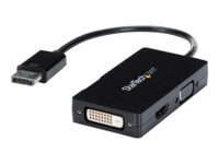 StarTech.com 3 in 1 DisplayPort Multi Video Adapter Converter - 1080p DP Laptop to HDMI VGA or DVI Monitor or Projector Display (DP2VGDVHD) Video transformer